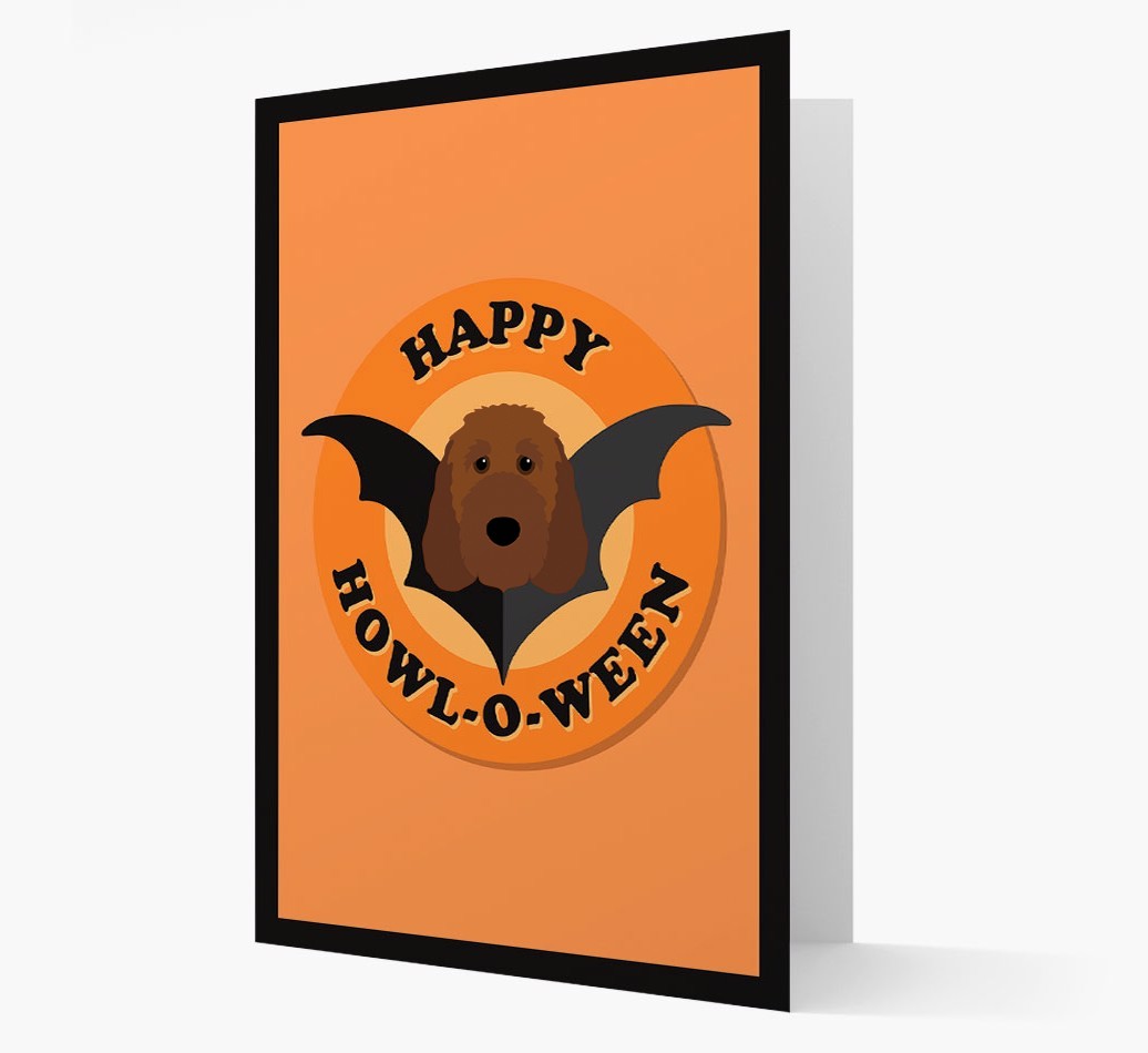 'Happy Howl-o-ween' - Personalized {breedFullName} Halloween Card