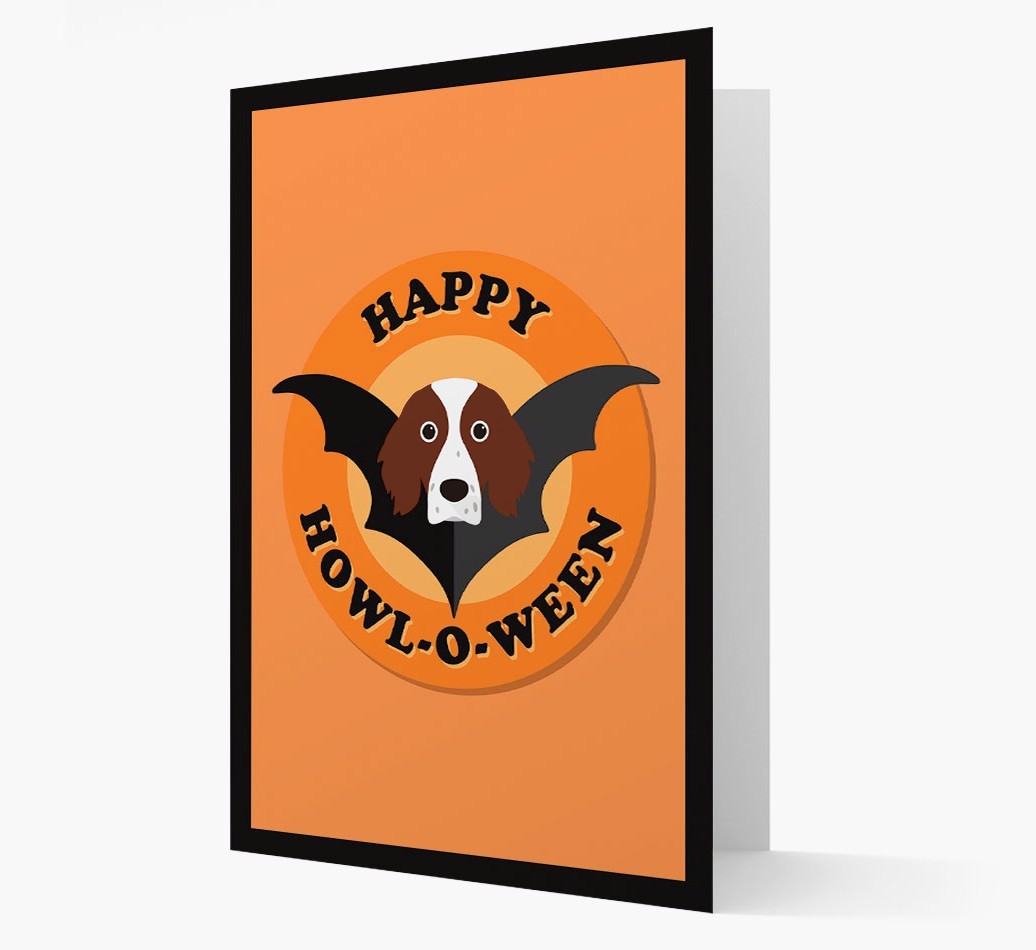 'Happy Howl-o-ween' - Personalized {breedFullName} Halloween Card