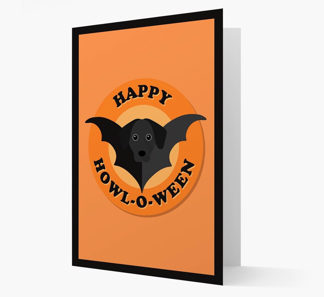 'Happy Howl-o-ween' - Personalized {breedFullName} Halloween Card