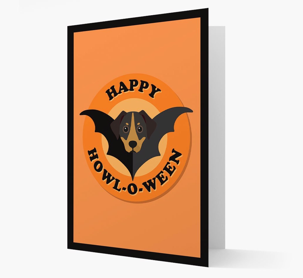 'Happy Howl-o-ween' - Personalized {breedFullName} Halloween Card
