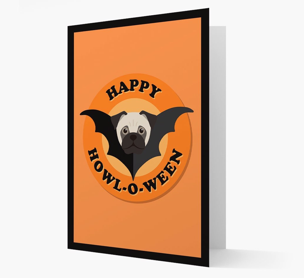 'Happy Howl-o-ween' - Personalized {breedFullName} Halloween Card