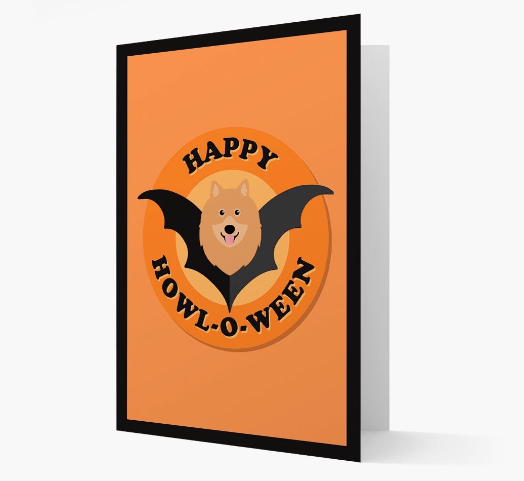 'Happy Howl-o-ween' - Personalized {breedFullName} Halloween Card