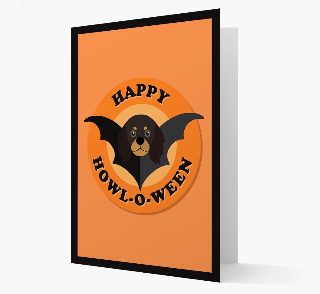 'Happy Howl-o-ween' - Personalized {breedFullName} Halloween Card