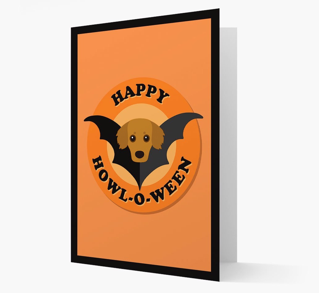 'Happy Howl-o-ween' - Personalized {breedFullName} Halloween Card