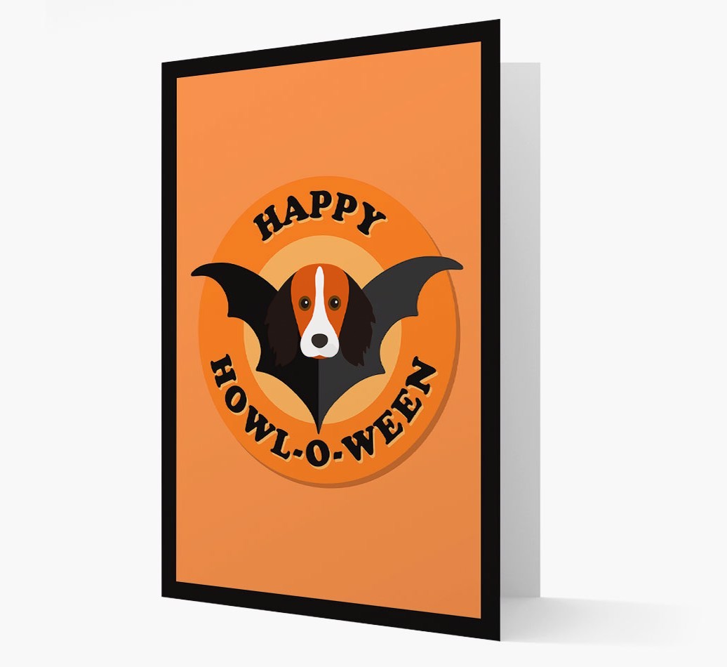 'Happy Howl-o-ween' - Personalized {breedFullName} Halloween Card