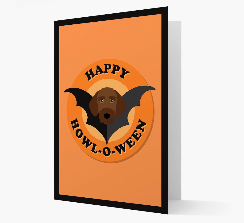 'Happy Howl-o-ween' - Personalized {breedFullName} Halloween Card