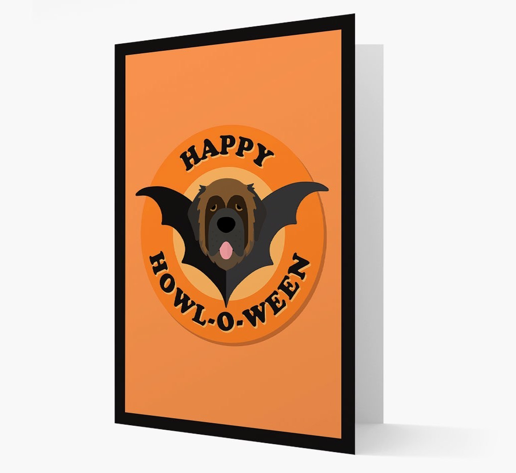 'Happy Howl-o-ween' - Personalized {breedFullName} Halloween Card