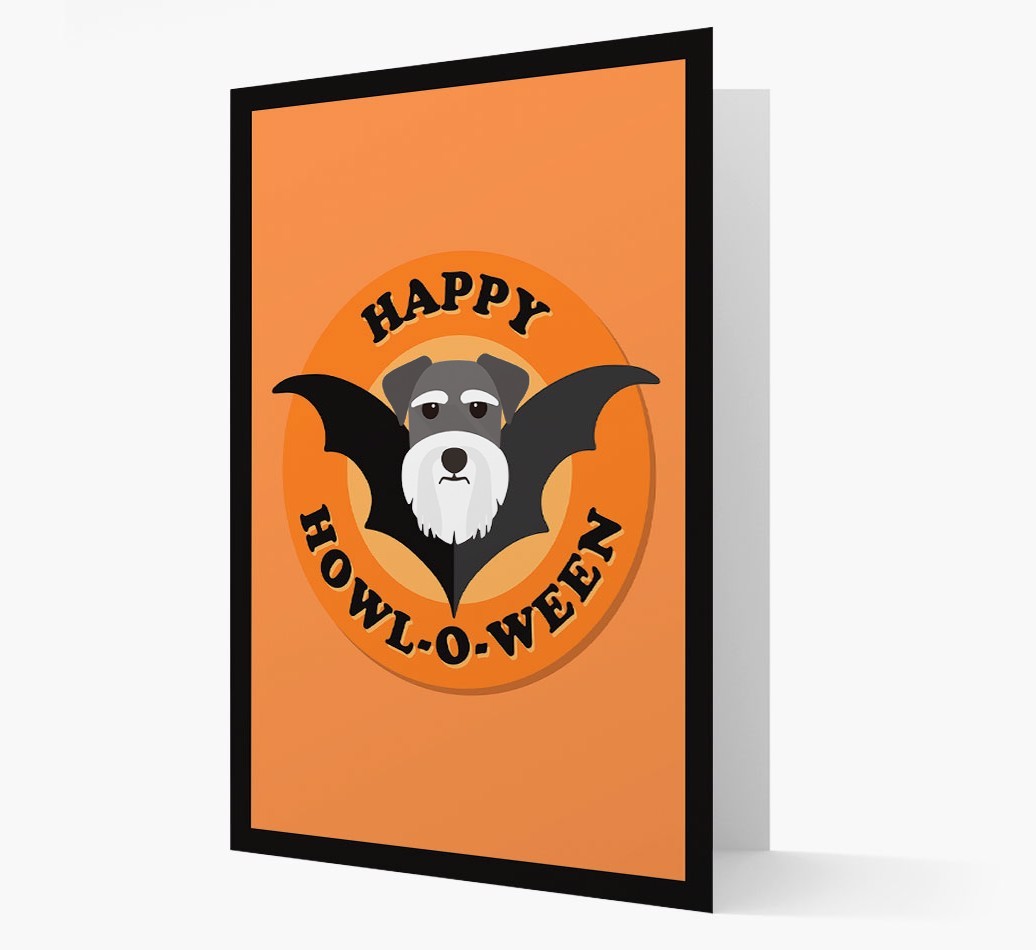 'Happy Howl-o-ween' - Personalized {breedFullName} Halloween Card