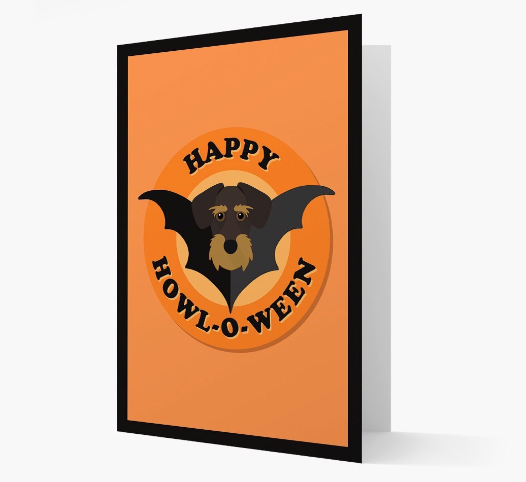 'Happy Howl-o-ween' - Personalized {breedFullName} Halloween Card