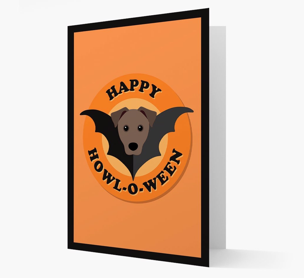 'Happy Howl-o-ween' - Personalized {breedFullName} Halloween Card