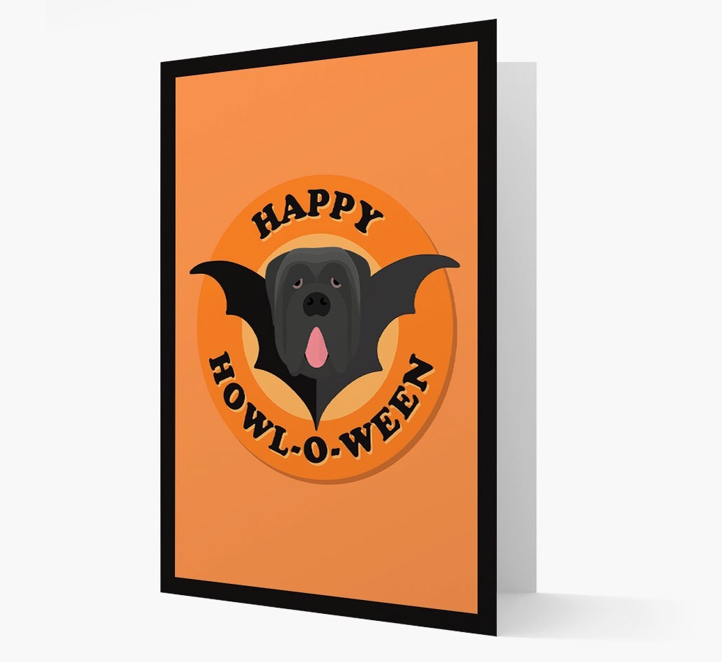 'Happy Howl-o-ween' - Personalized {breedFullName} Halloween Card