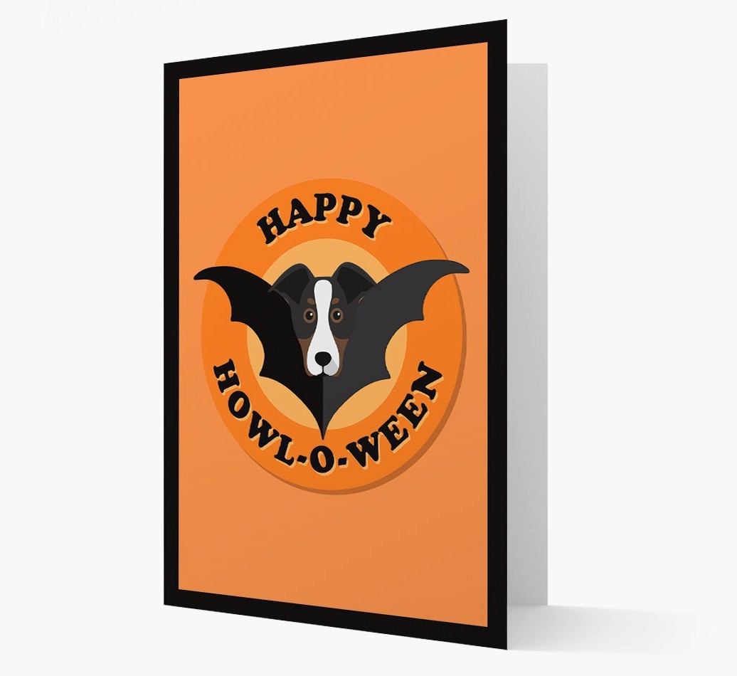 'Happy Howl-o-ween' - Personalized {breedFullName} Halloween Card