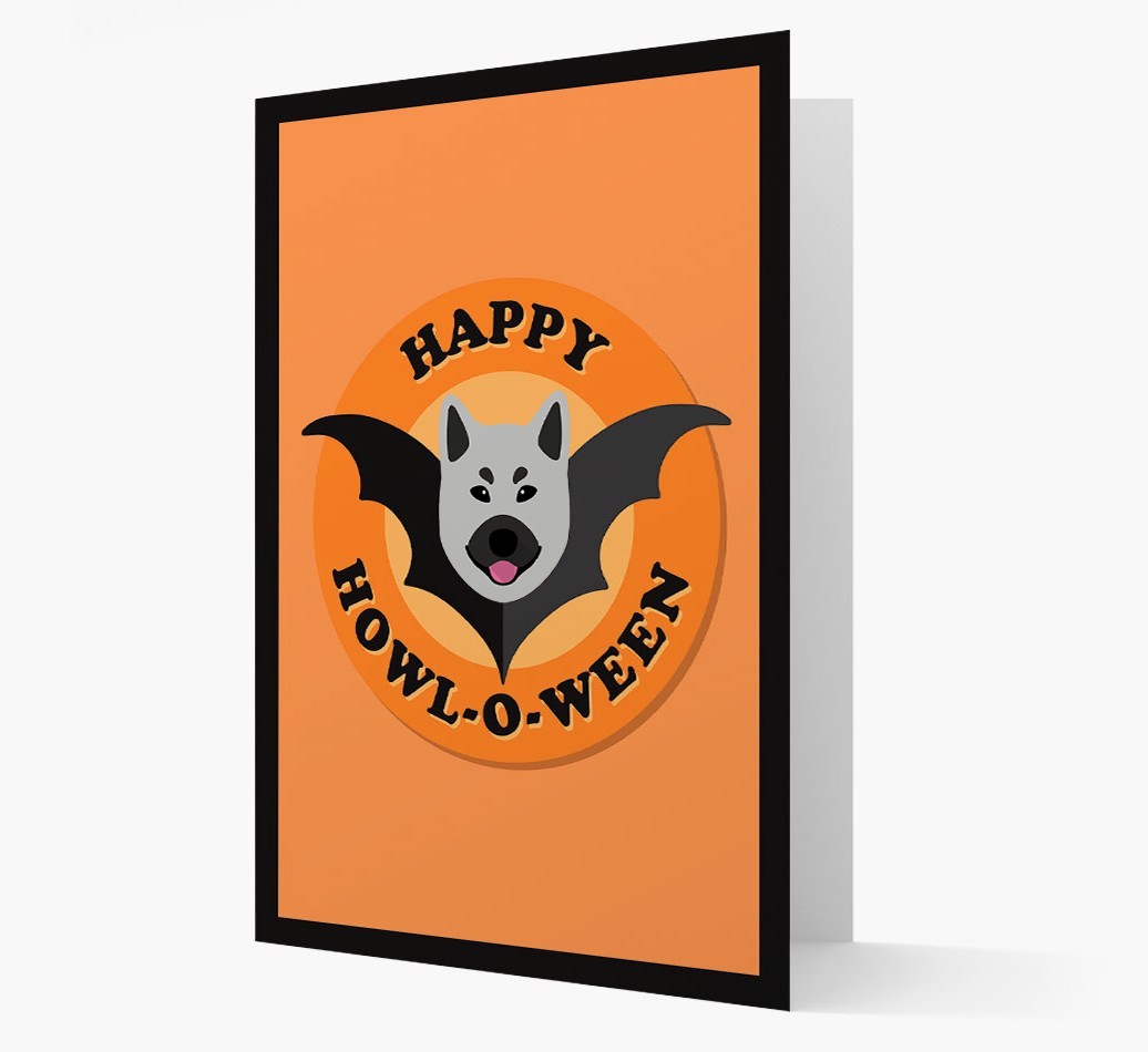 'Happy Howl-o-ween' - Personalized {breedFullName} Halloween Card