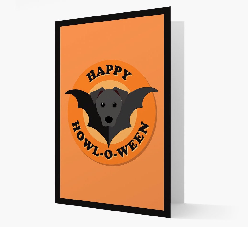 'Happy Howl-o-ween' - Personalized {breedFullName} Halloween Card