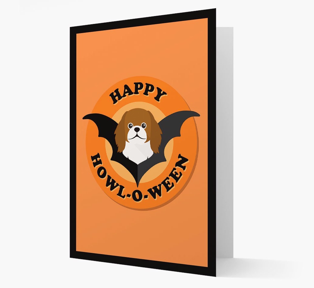 'Happy Howl-o-ween' - Personalized {breedFullName} Halloween Card