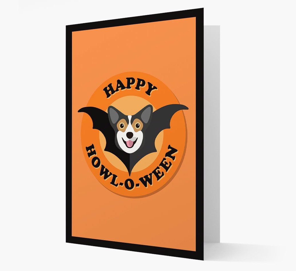 'Happy Howl-o-ween' - Personalized {breedFullName} Halloween Card