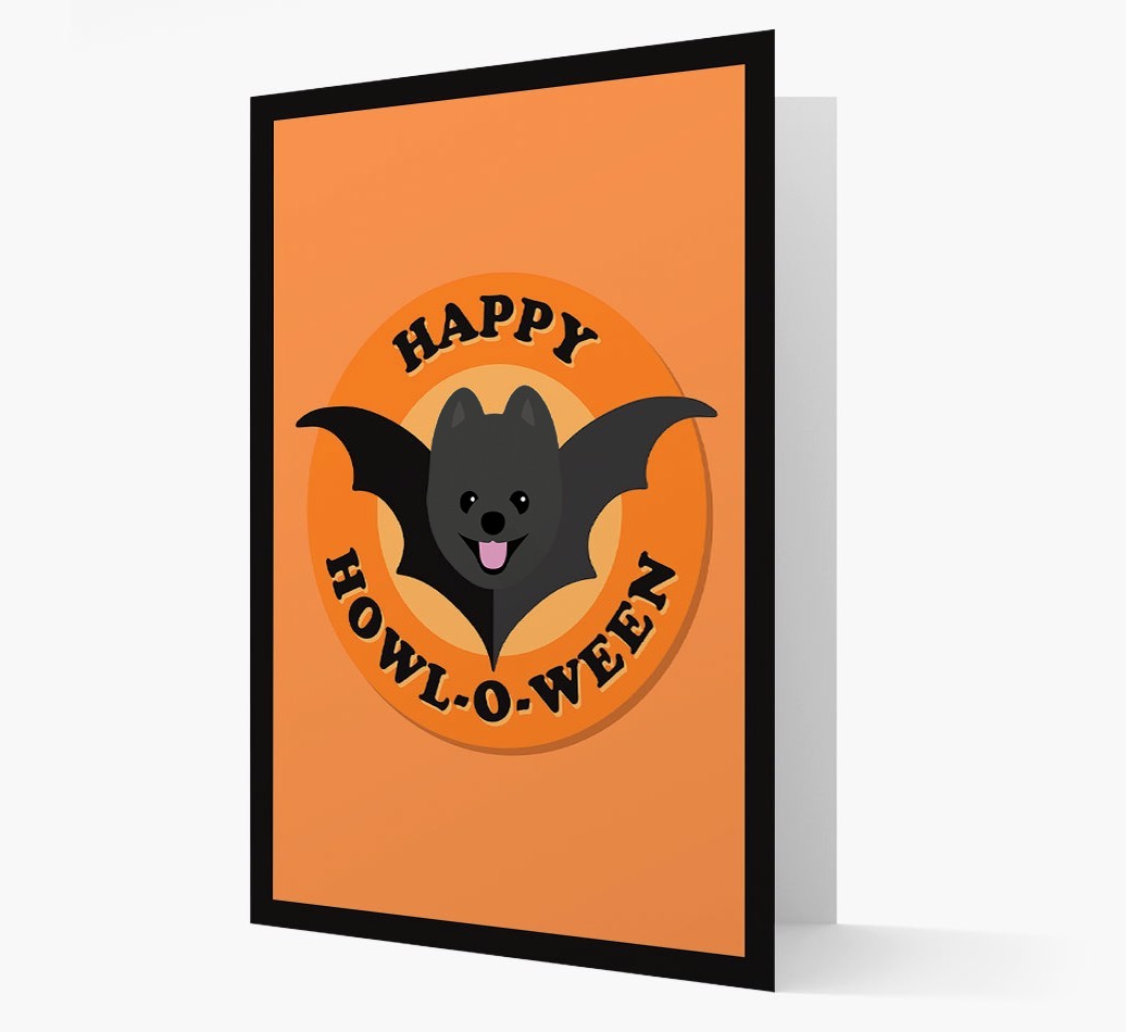 'Happy Howl-o-ween' - Personalized {breedFullName} Halloween Card