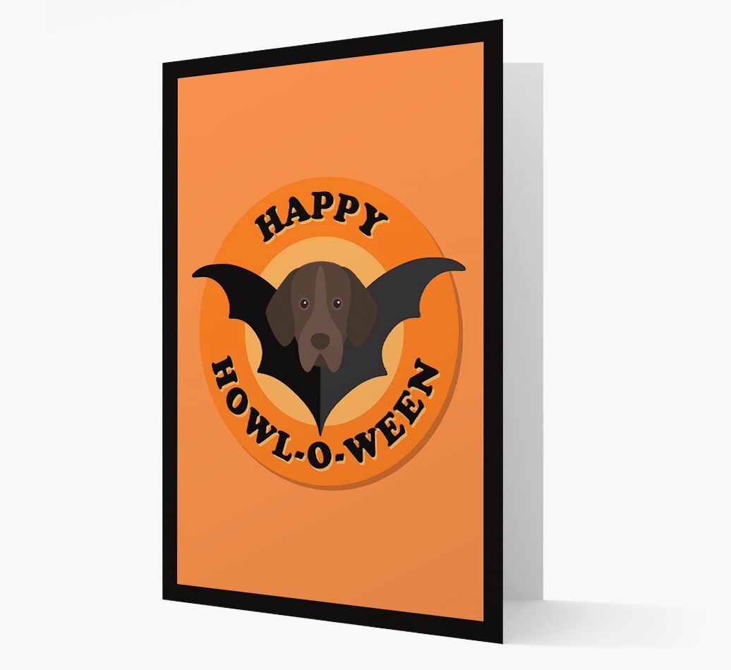 'Happy Howl-o-ween' - Personalized {breedFullName} Halloween Card