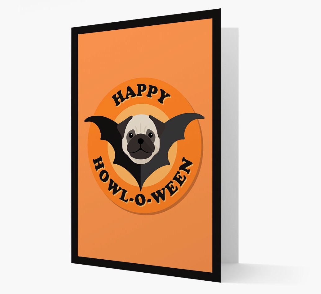 'Happy Howl-o-ween' - Personalized {breedFullName} Halloween Card