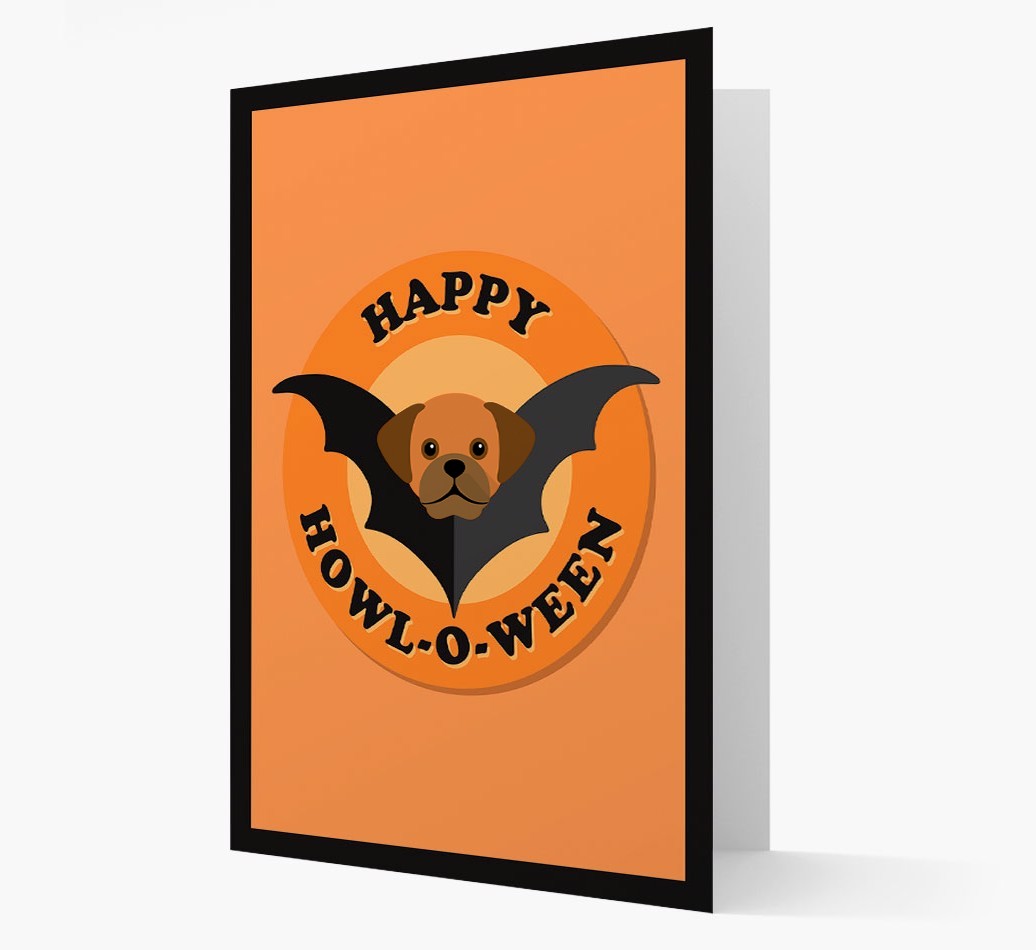 'Happy Howl-o-ween' - Personalized {breedFullName} Halloween Card