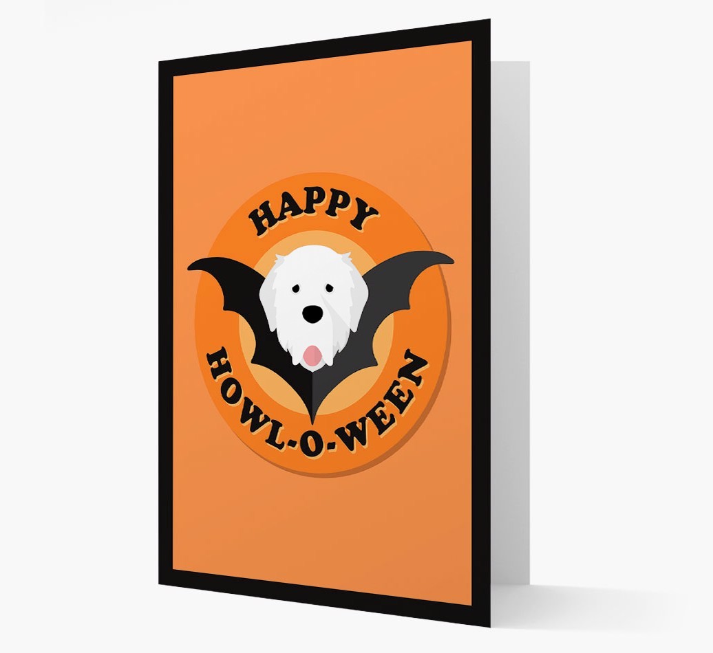 'Happy Howl-o-ween' - Personalized {breedFullName} Halloween Card