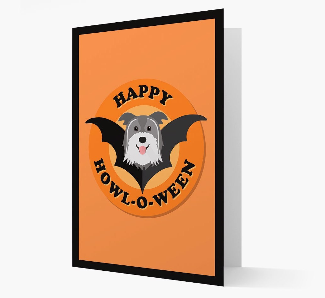 'Happy Howl-o-ween' - Personalized {breedFullName} Halloween Card