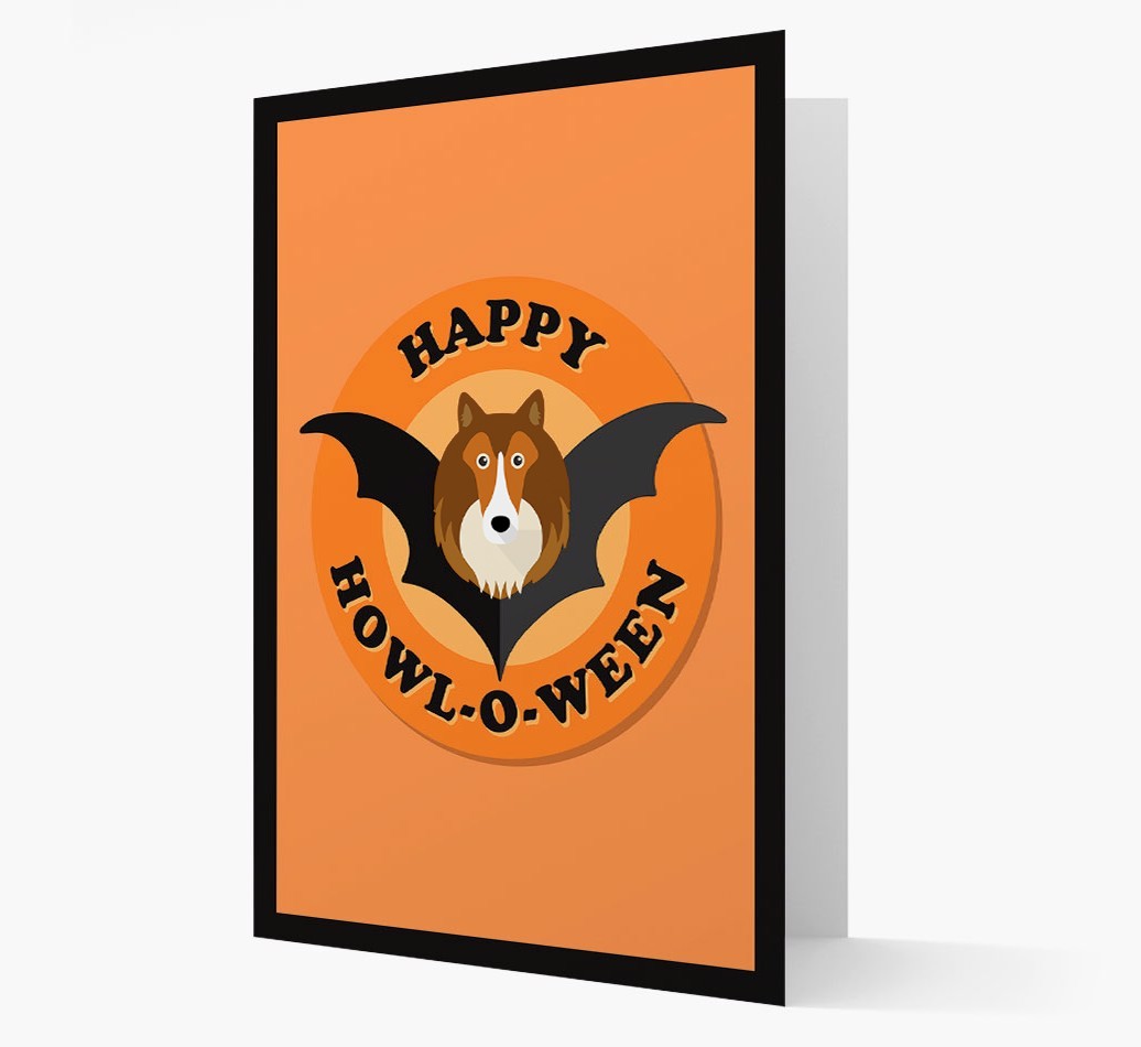 'Happy Howl-o-ween' - Personalized {breedFullName} Halloween Card