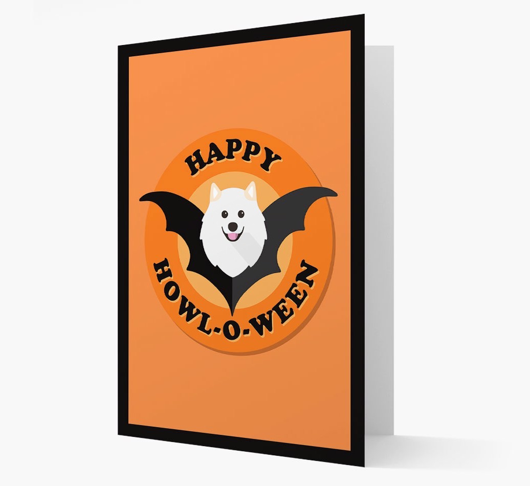 'Happy Howl-o-ween' - Personalized {breedFullName} Halloween Card