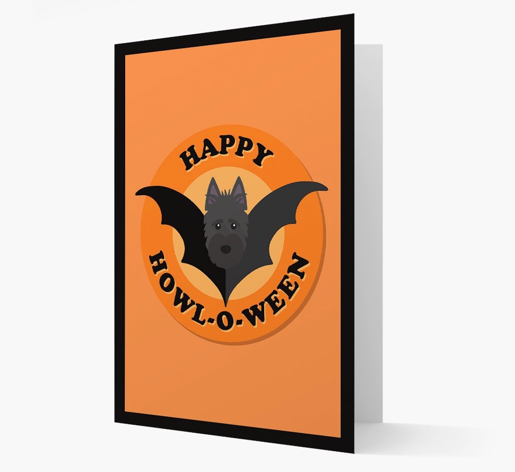 'Happy Howl-o-ween' - Personalized {breedFullName} Halloween Card