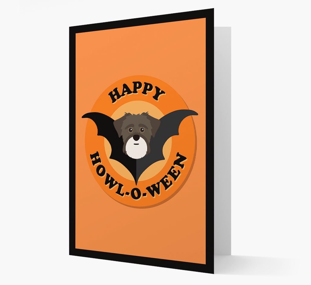 'Happy Howl-o-ween' - Personalized {breedFullName} Halloween Card