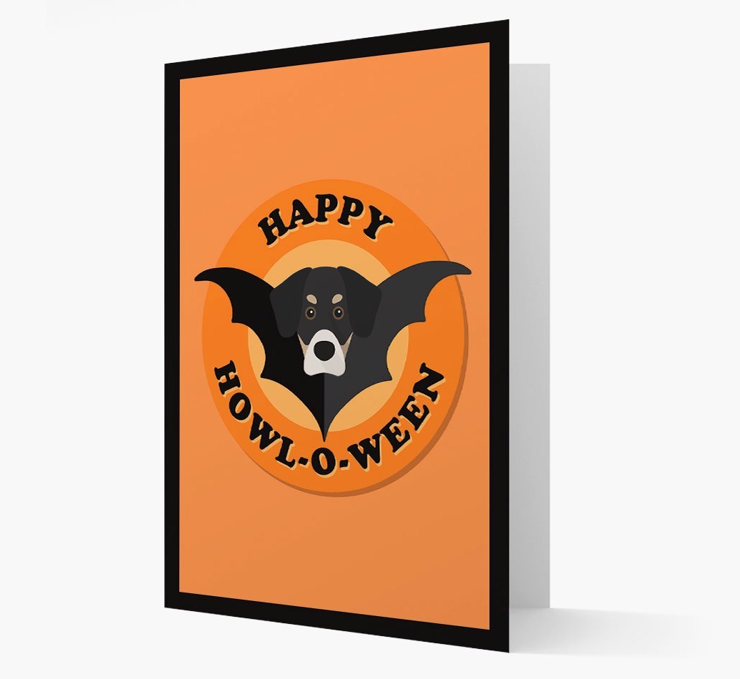'Happy Howl-o-ween' - Personalized {breedFullName} Halloween Card