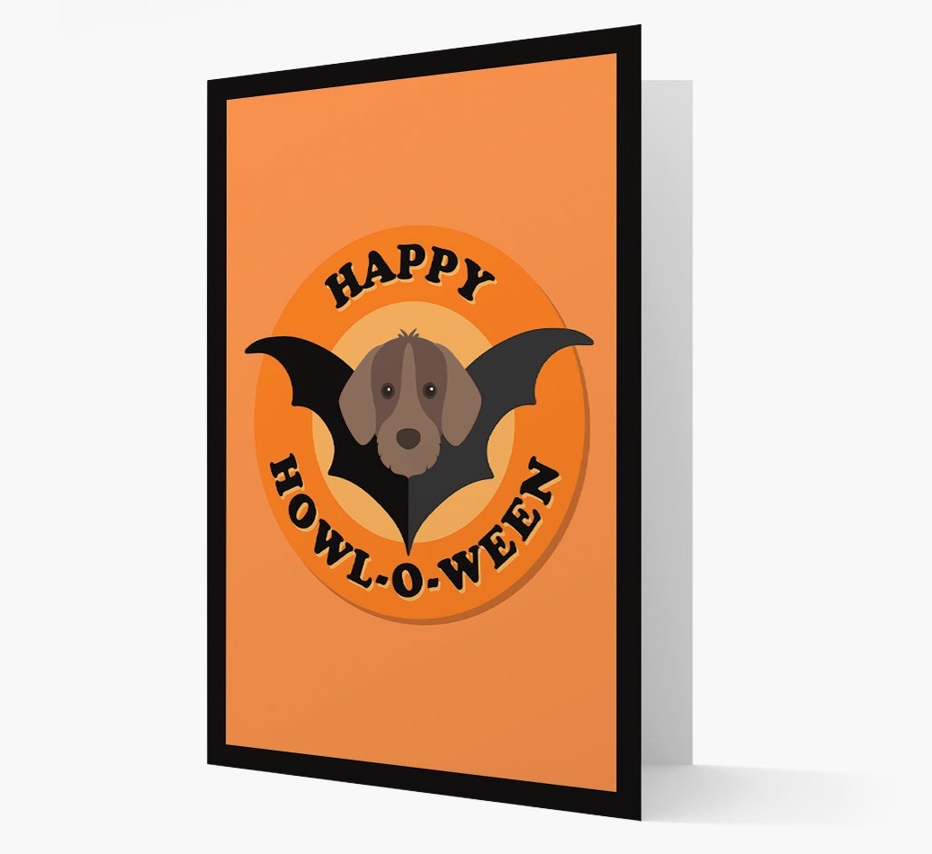 'Happy Howl-o-ween' - Personalized {breedFullName} Halloween Card