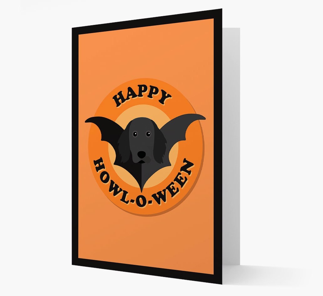 'Happy Howl-o-ween' - Personalized {breedFullName} Halloween Card