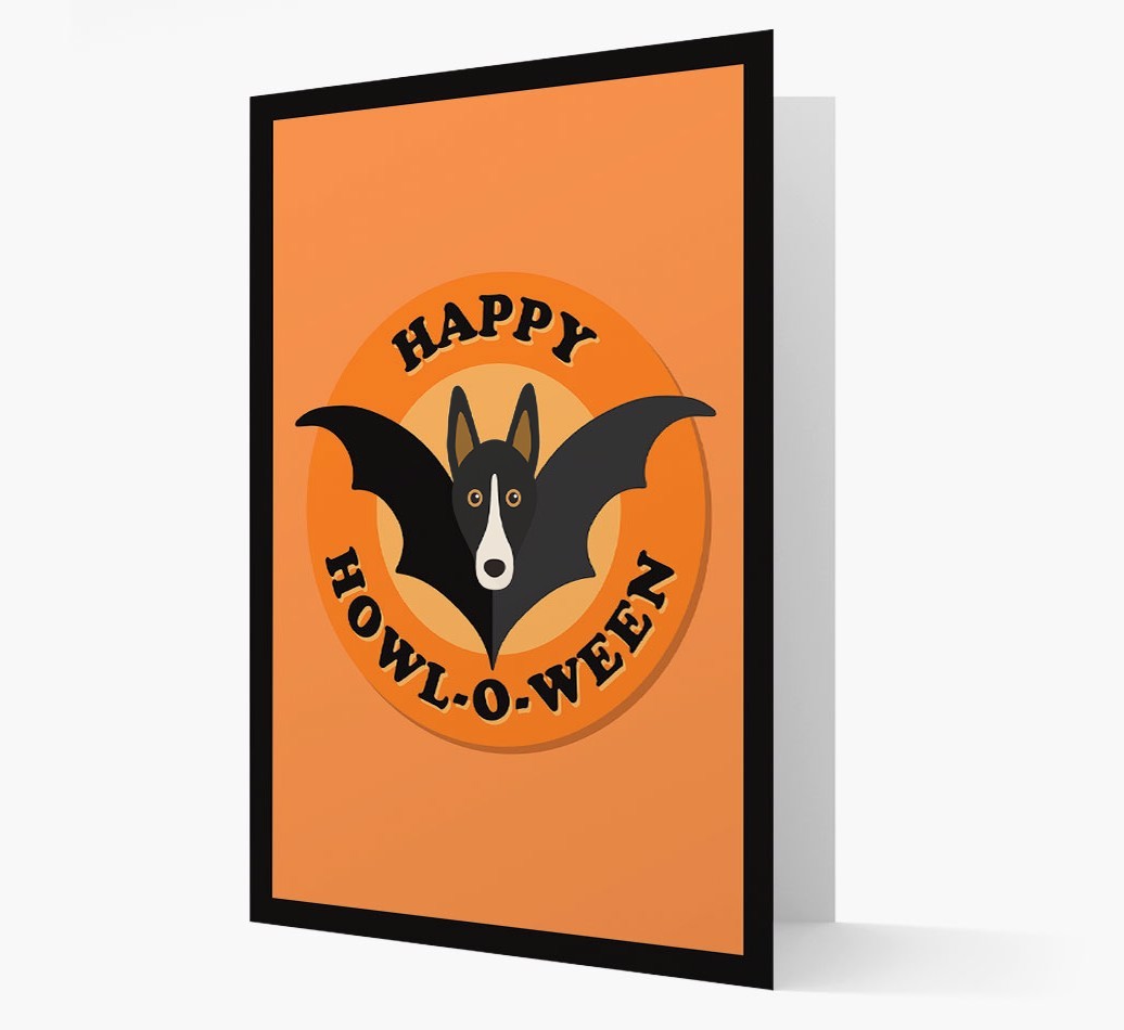'Happy Howl-o-ween' - Personalized {breedFullName} Halloween Card