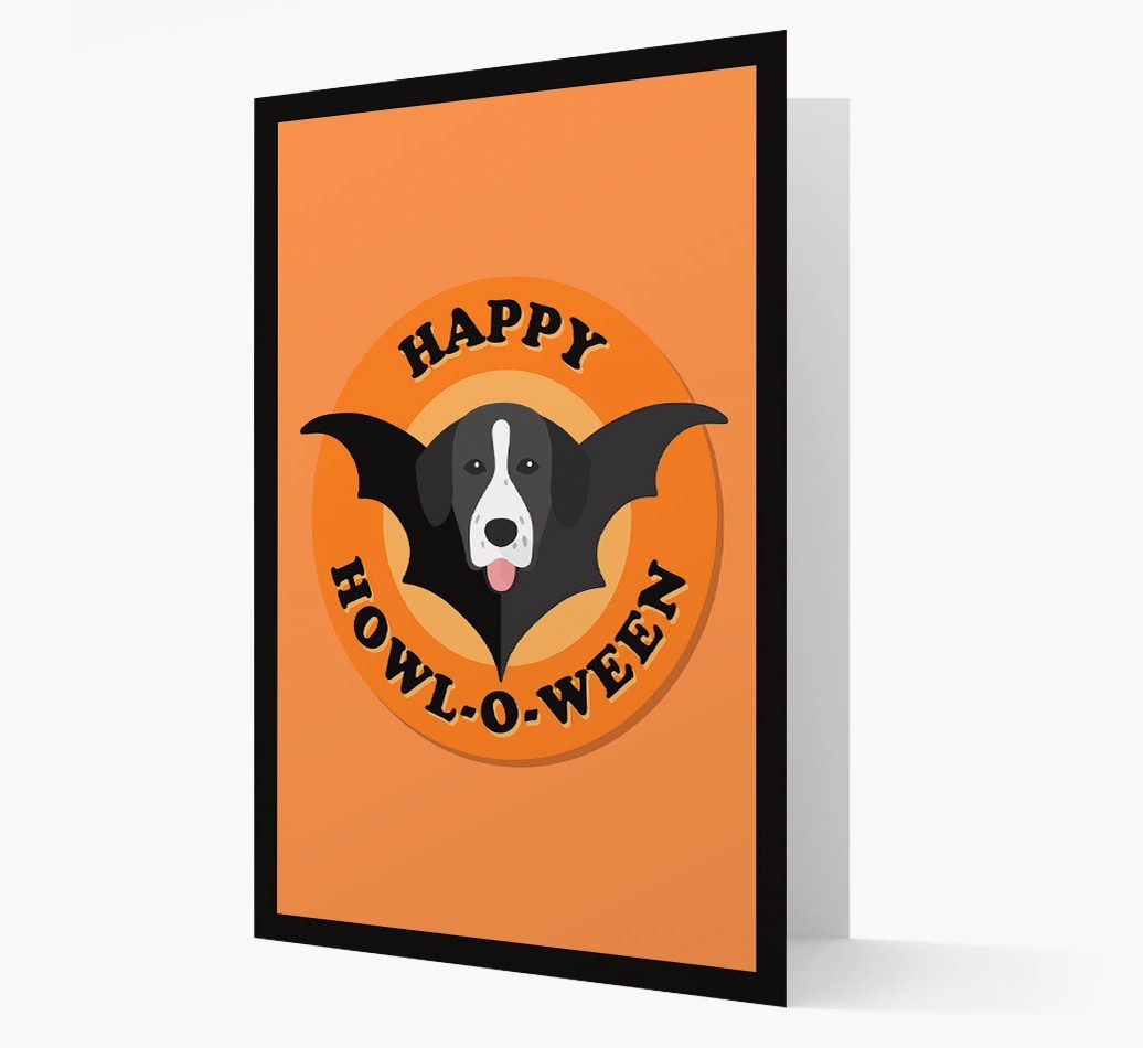 'Happy Howl-o-ween' - Personalized {breedFullName} Halloween Card