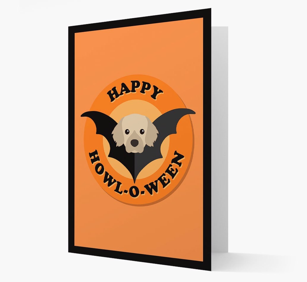 'Happy Howl-o-ween' - Personalized {breedFullName} Halloween Card