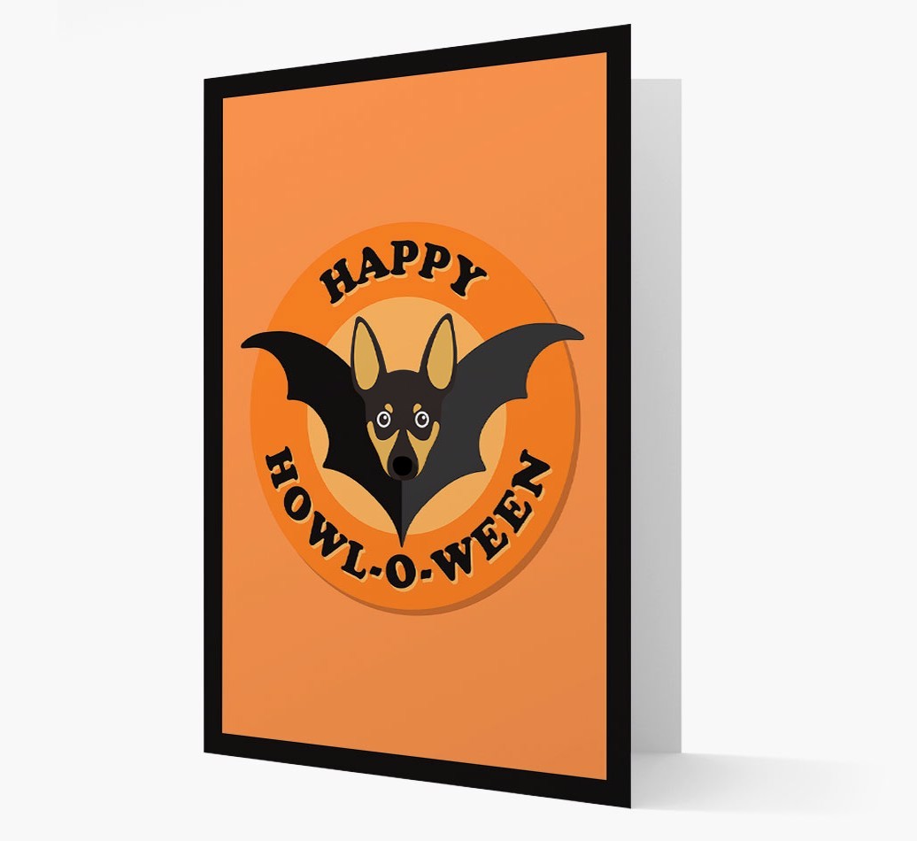 'Happy Howl-o-ween' - Personalized {breedFullName} Halloween Card