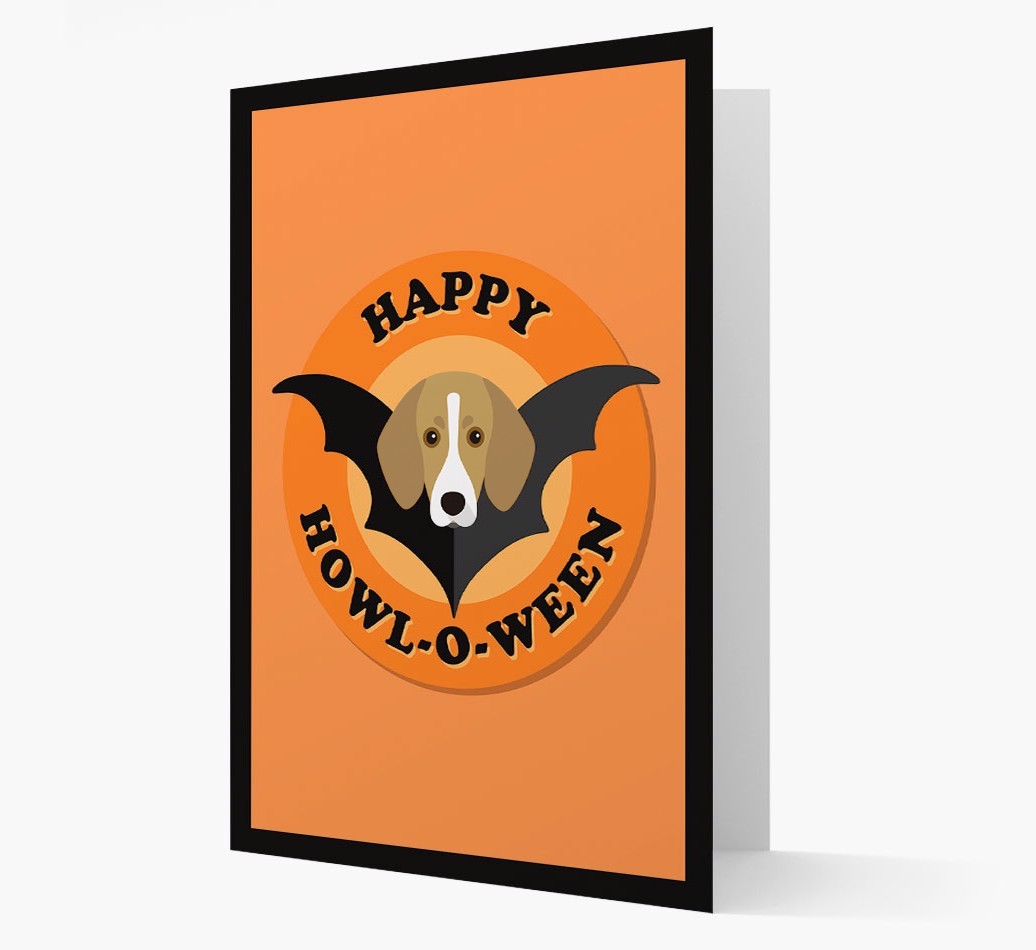 'Happy Howl-o-ween' - Personalized {breedFullName} Halloween Card