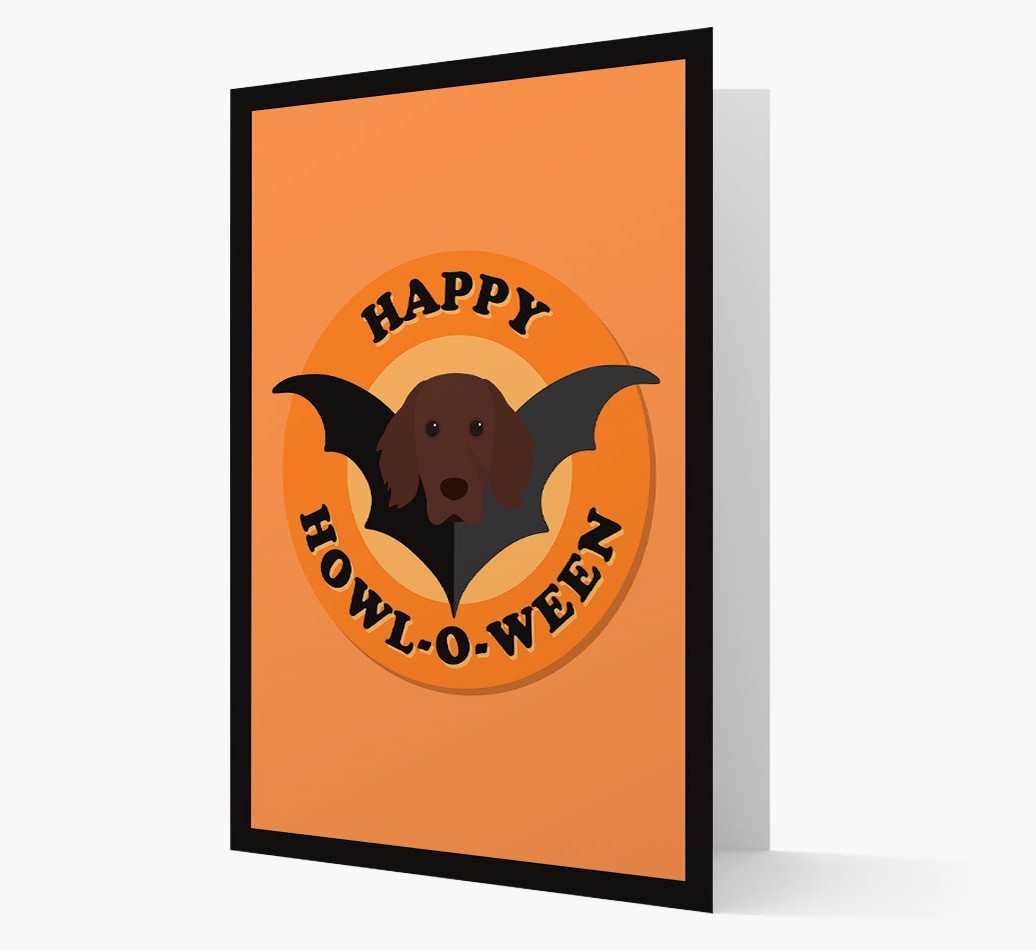'Happy Howl-o-ween' - Personalized {breedFullName} Halloween Card