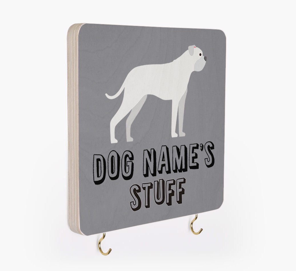 'Dog's Stuff' - Personalized {breedFullName} Lead & Collar Hanger