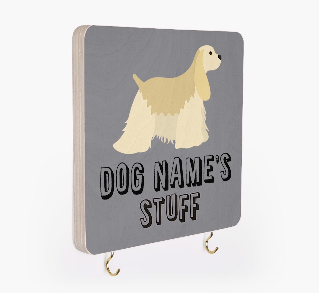 'Dog's Stuff' - Personalized {breedFullName} Lead & Collar Hanger