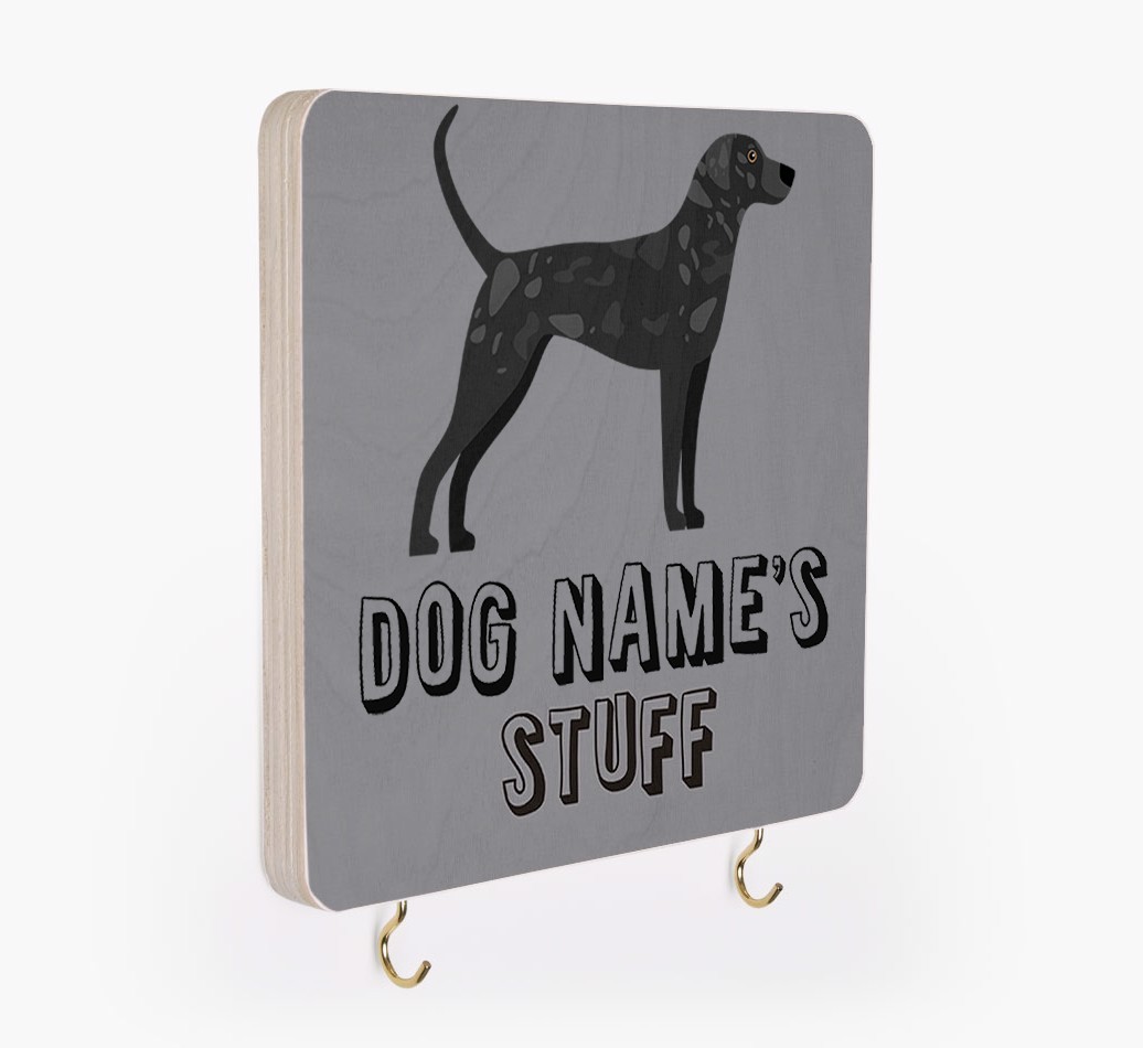 'Dog's Stuff' - Personalized {breedFullName} Lead & Collar Hanger