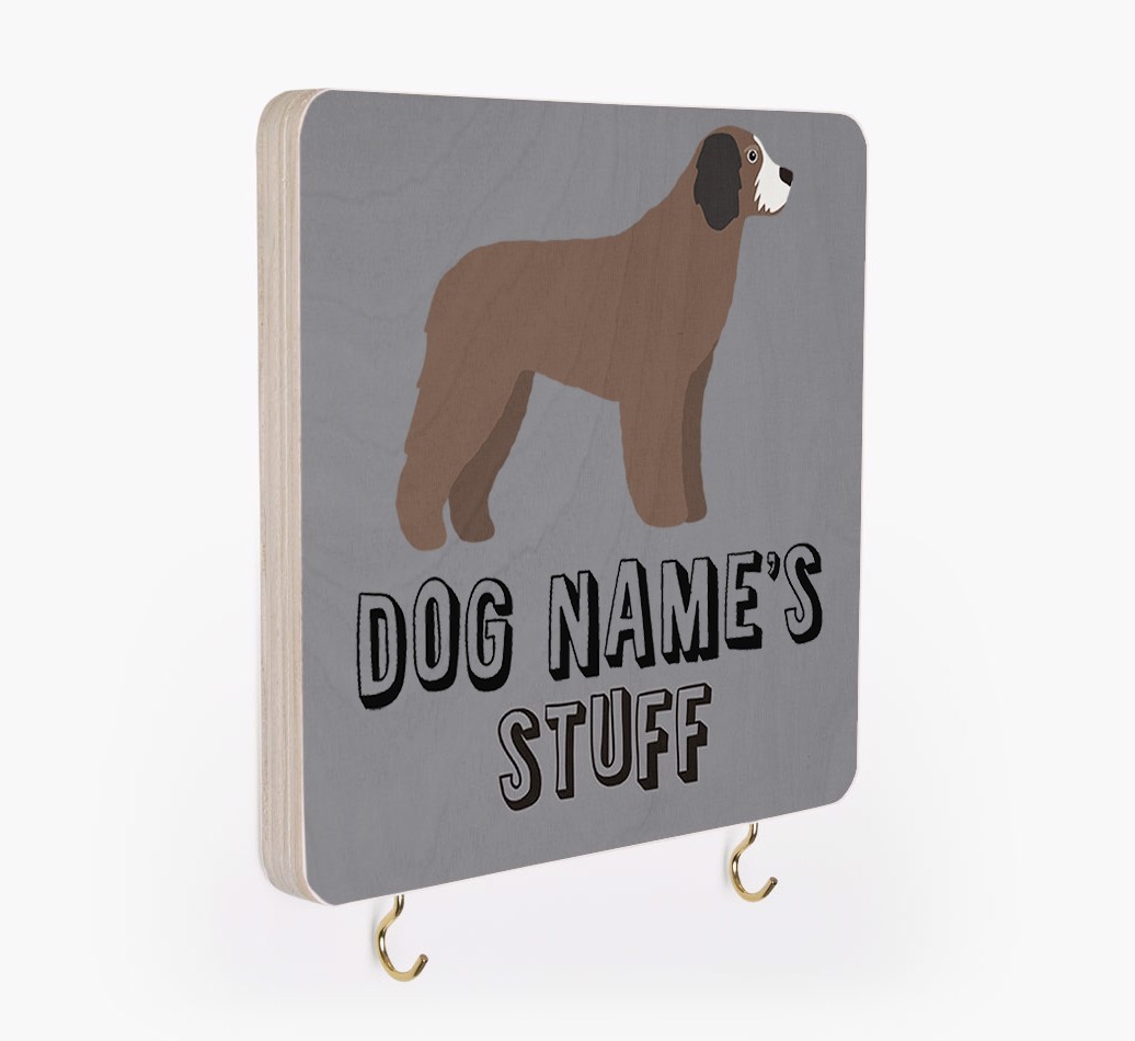 'Dog's Stuff' - Personalized {breedFullName} Lead & Collar Hanger