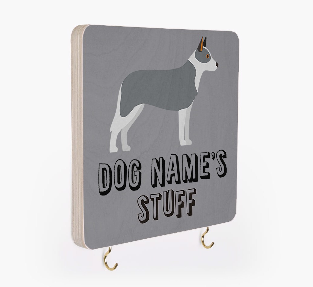'Dog's Stuff' - Personalized {breedFullName} Lead & Collar Hanger