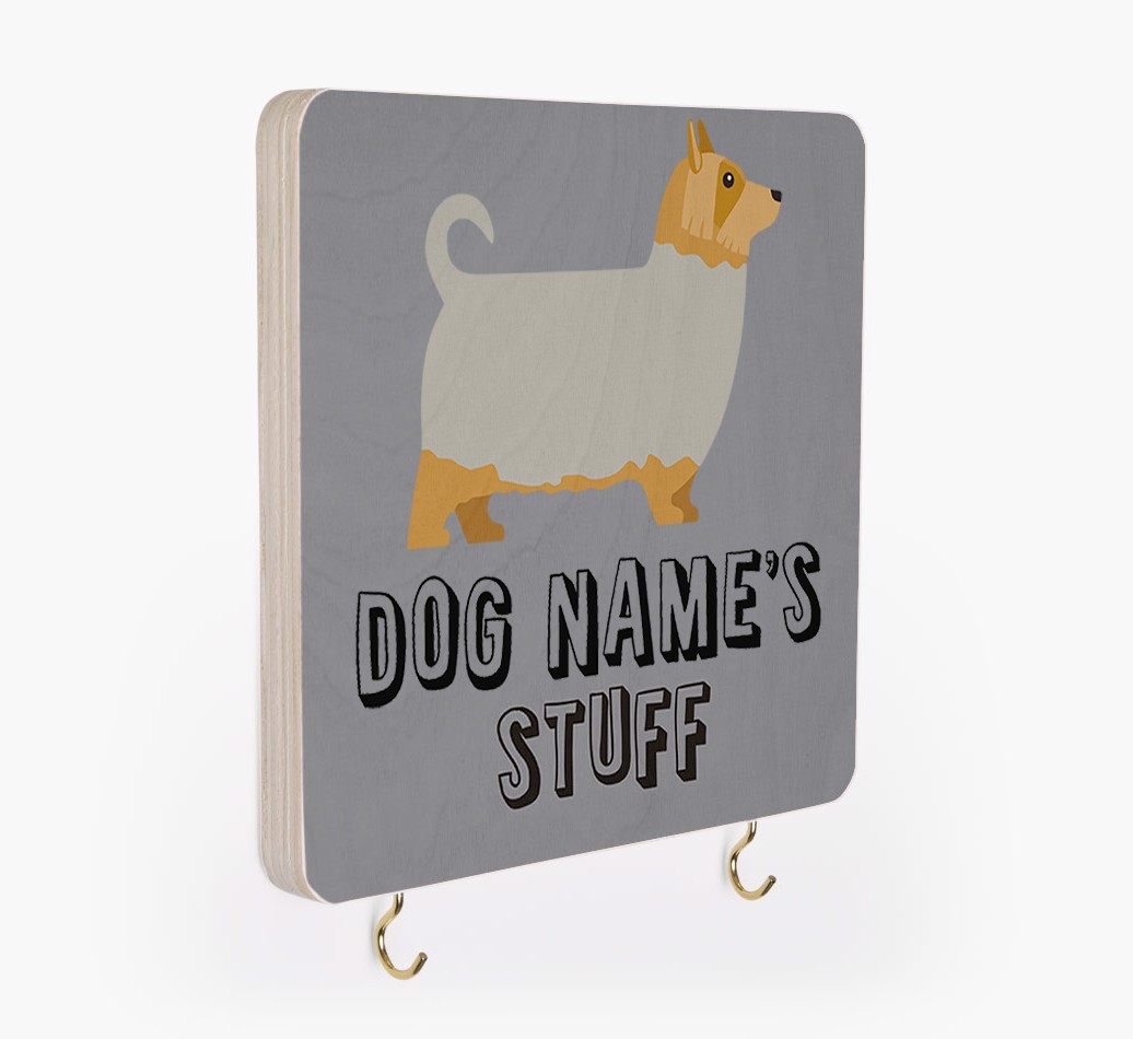 'Dog's Stuff' - Personalized {breedFullName} Lead & Collar Hanger