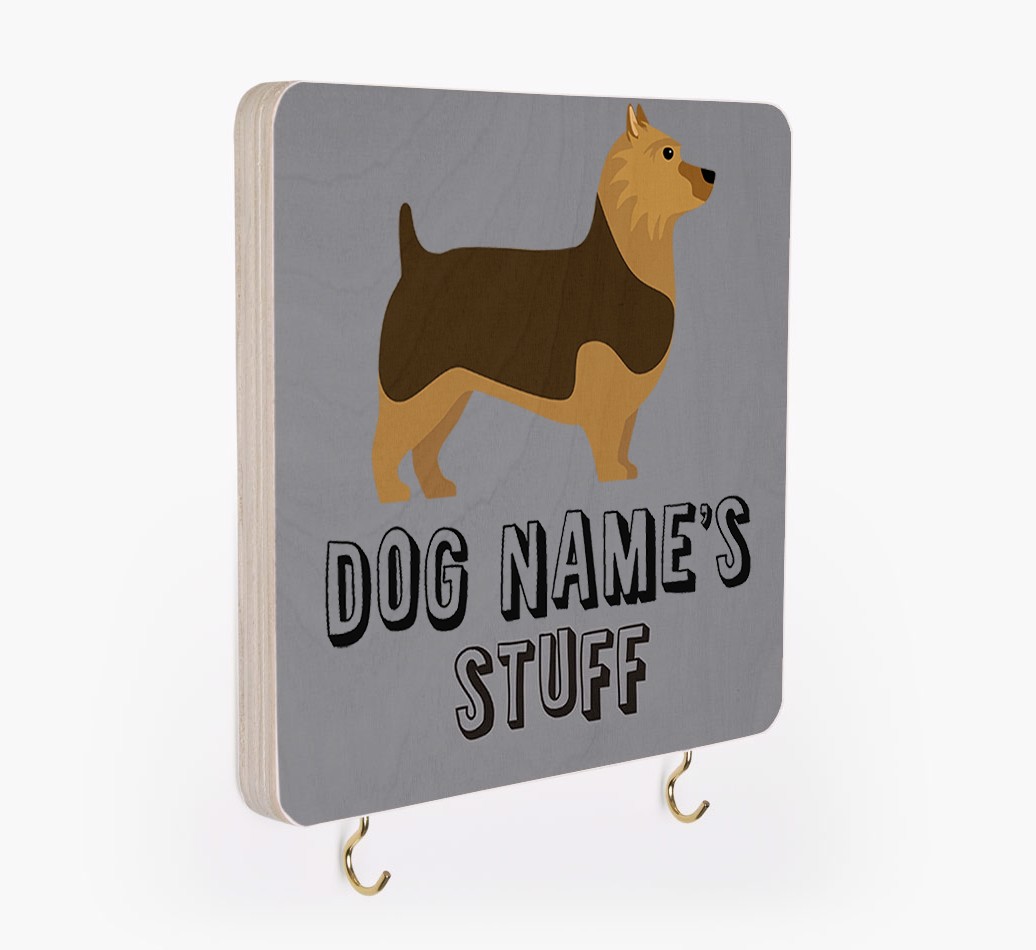 'Dog's Stuff' - Personalized {breedFullName} Lead & Collar Hanger