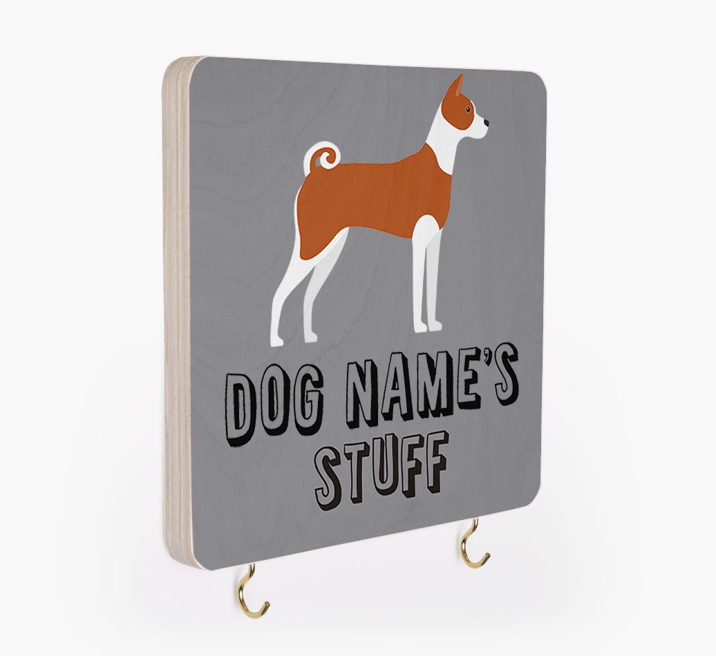 'Dog's Stuff' - Personalized {breedFullName} Lead & Collar Hanger