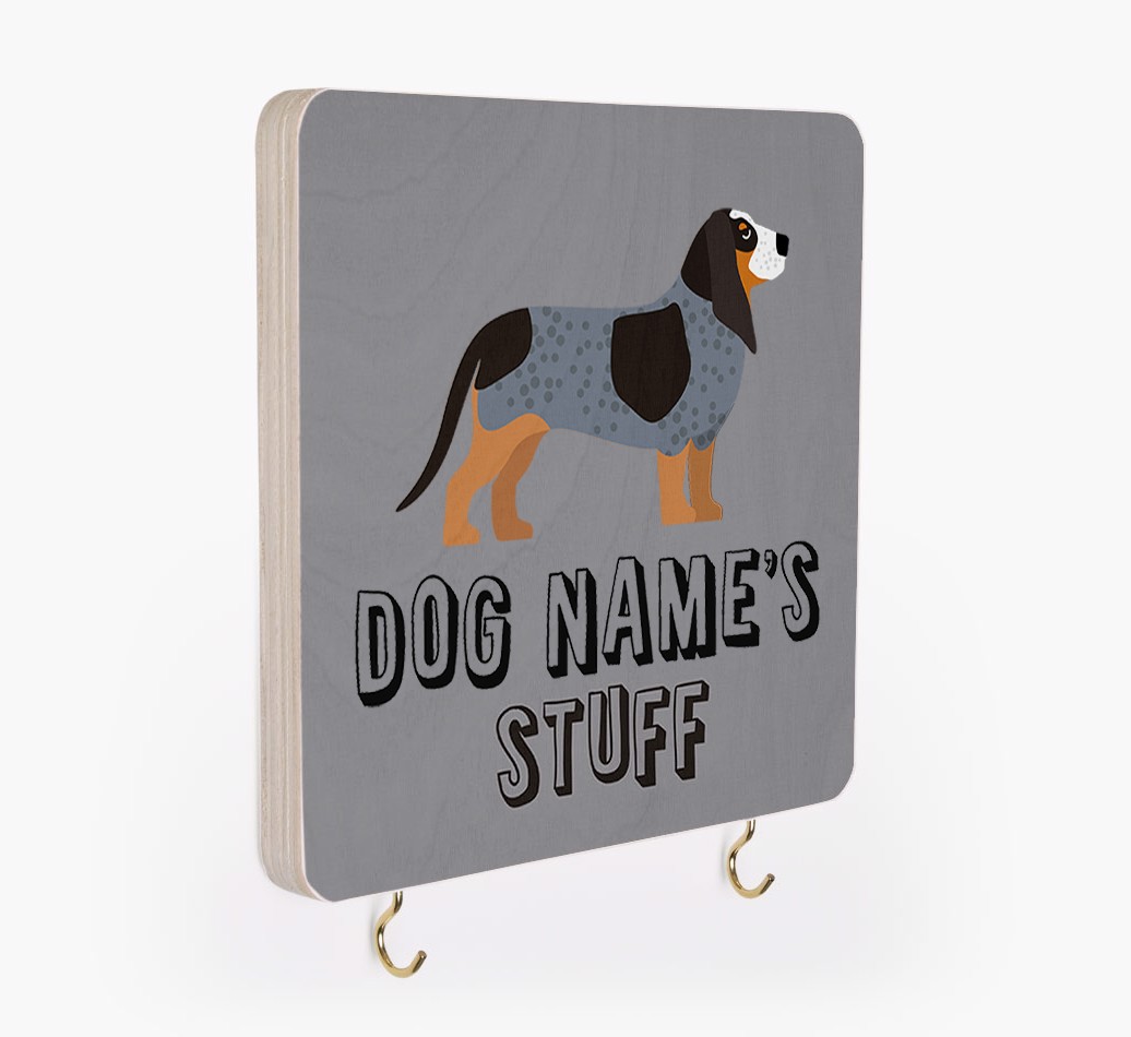 'Dog's Stuff' - Personalized {breedFullName} Lead & Collar Hanger