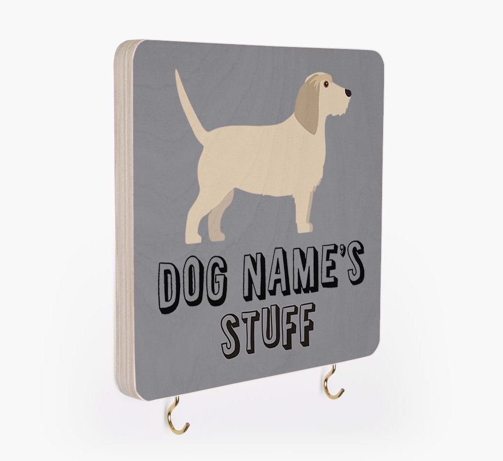 'Dog's Stuff' - Personalized {breedFullName} Lead & Collar Hanger