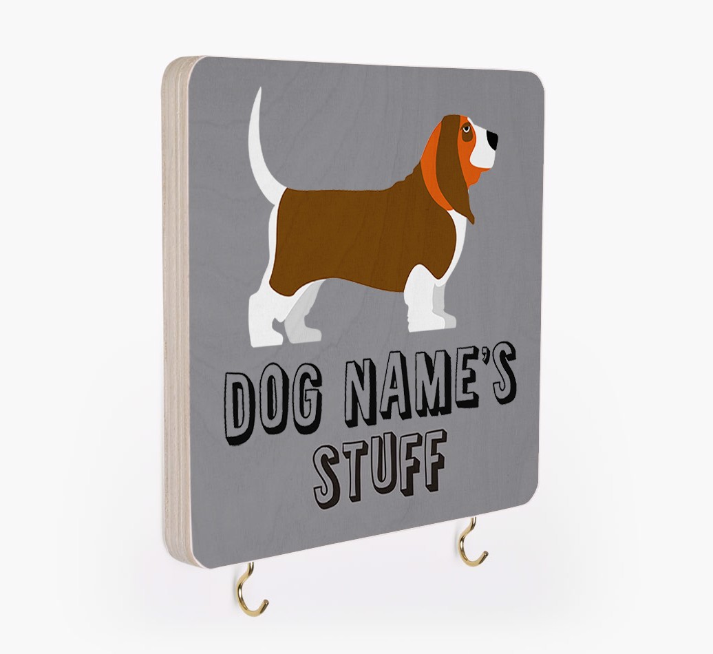 'Dog's Stuff' - Personalized {breedFullName} Lead & Collar Hanger